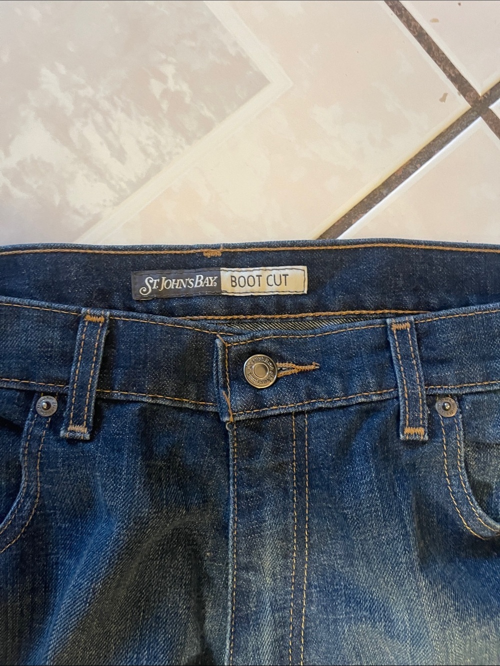 St. John's Bay Indigo Straight Jeans Size 38x32 View 2